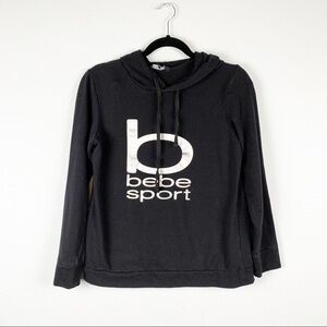 Bebe Sport‎ Hooded Pullover Sweatshirt Black Small